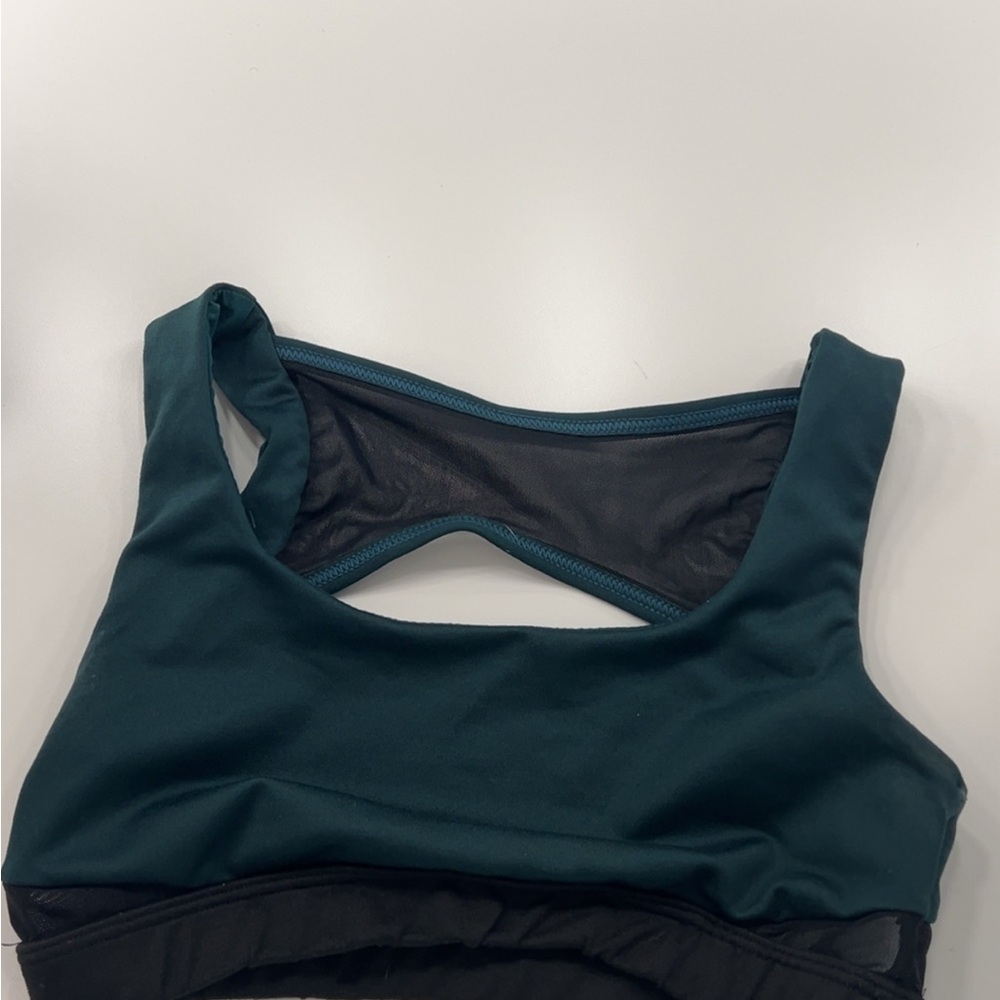 Dark Green JO + JAX Dance Wear top. XXS ADULT